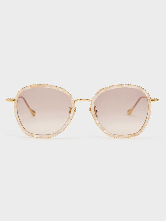 CHARLES & KEITH Twisted Metallic Butterfly Sunglasses