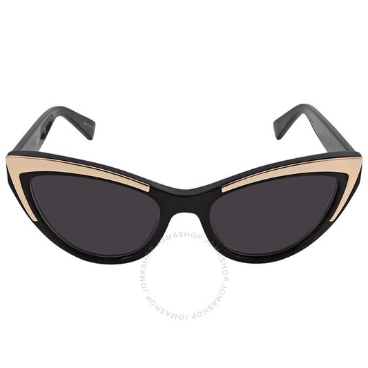 MOSCHINO Grey Cat Eye Ladies Sunglasses 53mm