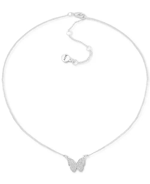 DKNY Pavé Butterfly Pendant Necklace