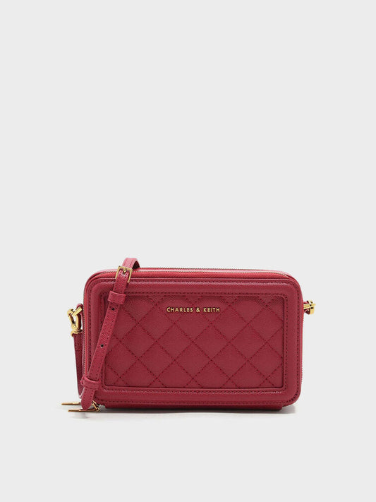 CHARLES & KEITH Quilted Boxy Long Wallet