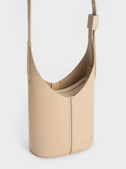 CHARLES & KEITH Altea Bucket Bag - Beige