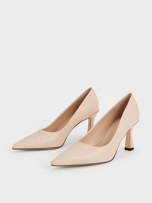 CHARLES & KEITH Flared Heel Pointed-Toe Pumps