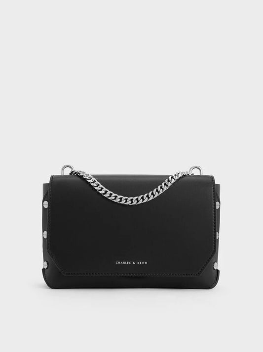 CHARLES & KEITH Clea Chain-Handle Bag - Noir