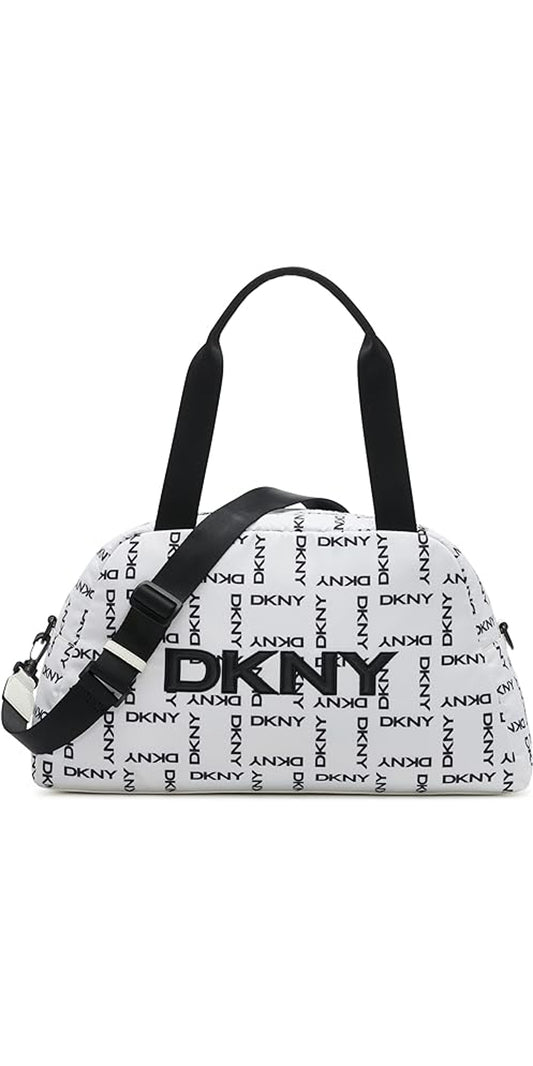 DKNY Nataly Gym Bag, WHT/Black