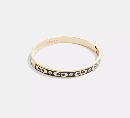 Signature Enamel Hinged Bangle