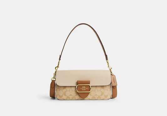 COACH Morgan Shoulder Bag In Blocked Signature Canvas