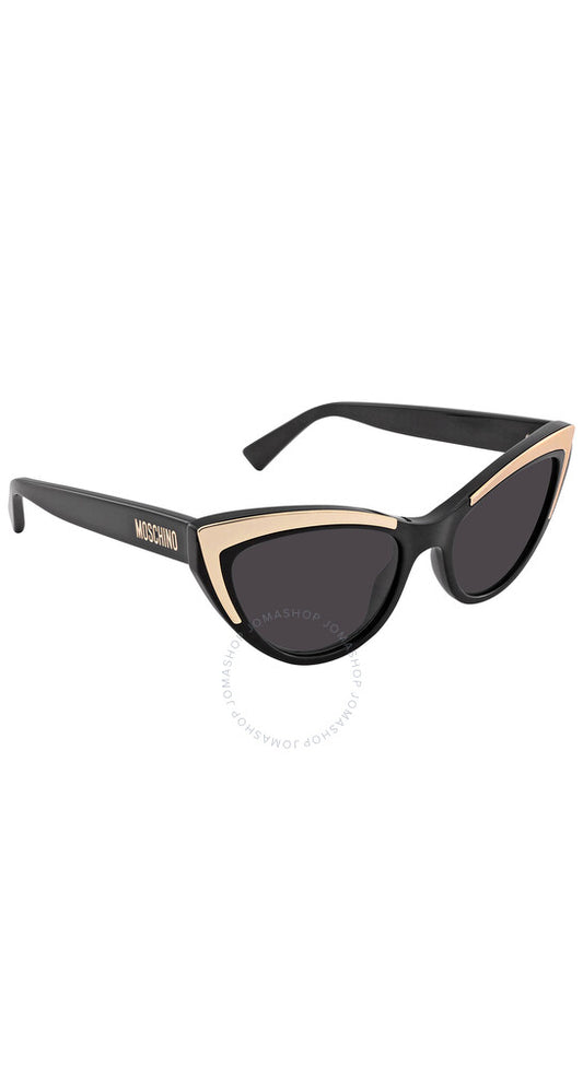 MOSCHINO Grey Cat Eye Ladies Sunglasses 53mm